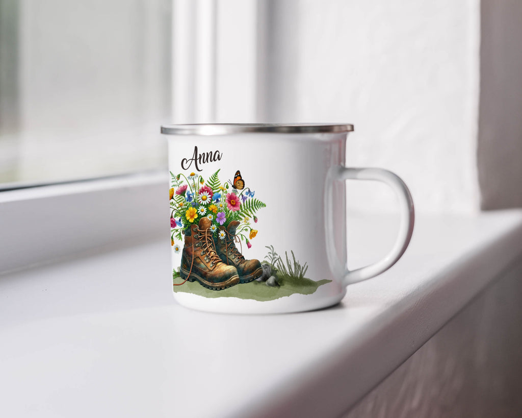 Personalized Floral Boots Design Mug product