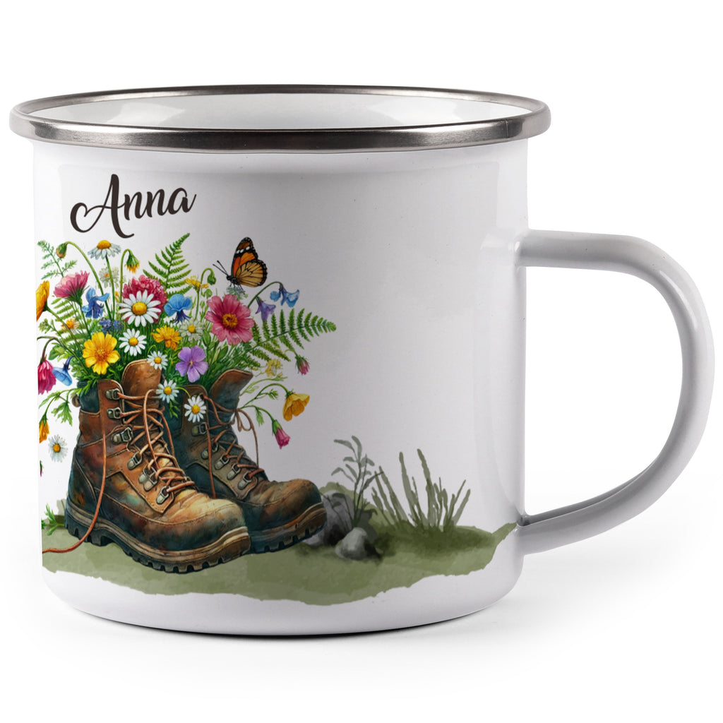 Personalized Floral Boots Themed Coffee Mug product