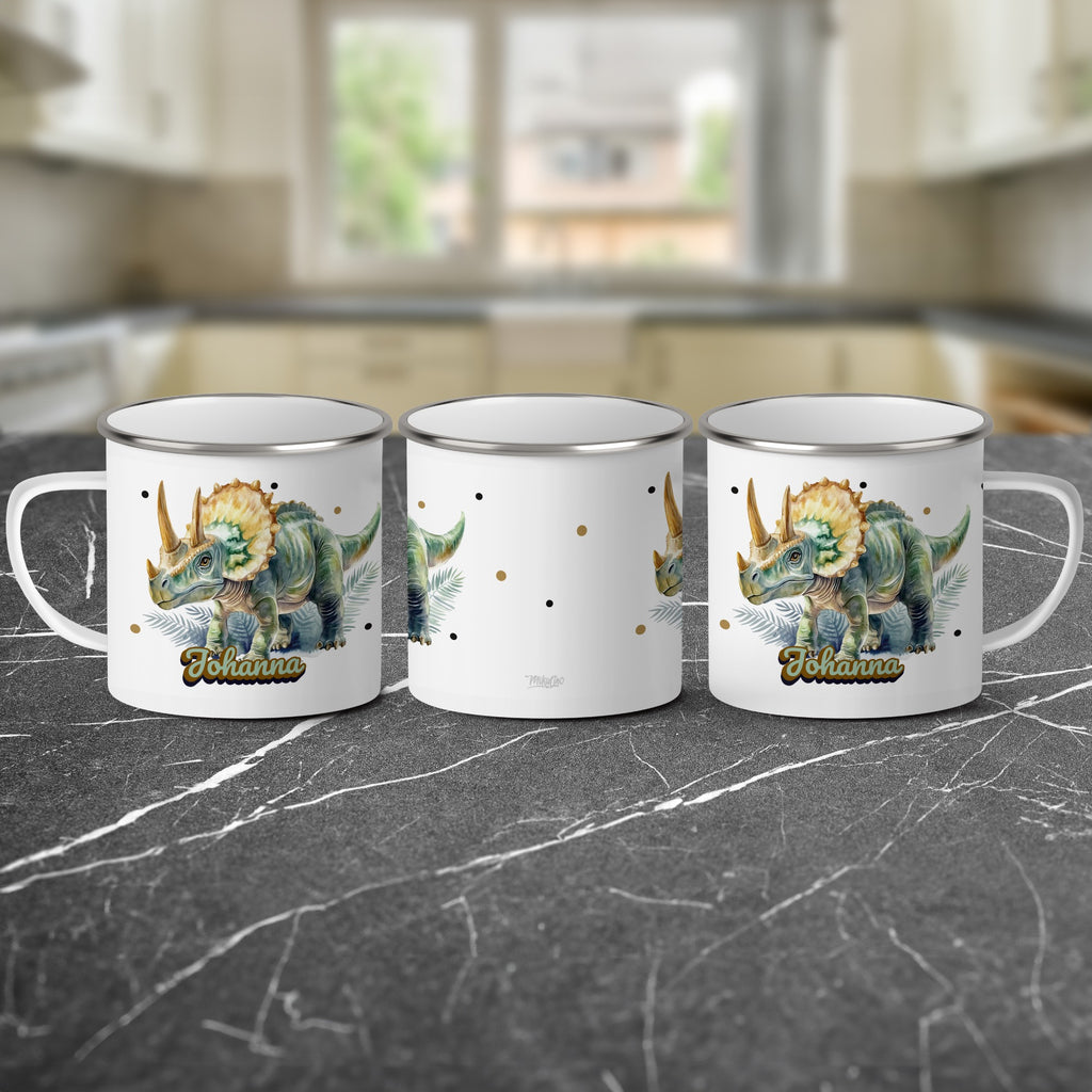 Personalized Dinosaur Triceratops Art Custom Mug product