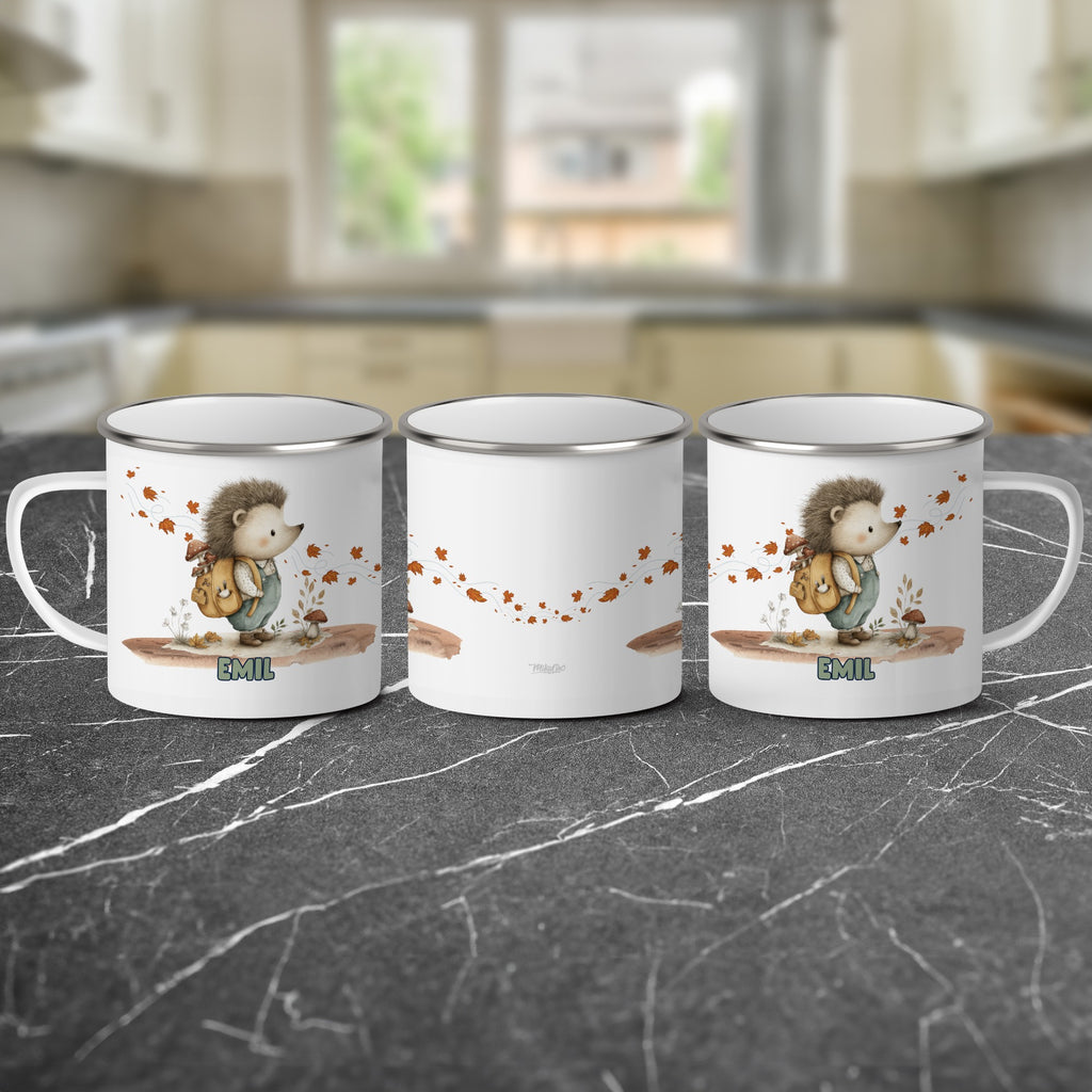 Personalized Cute Hedgehog Design Custom Text Mug product