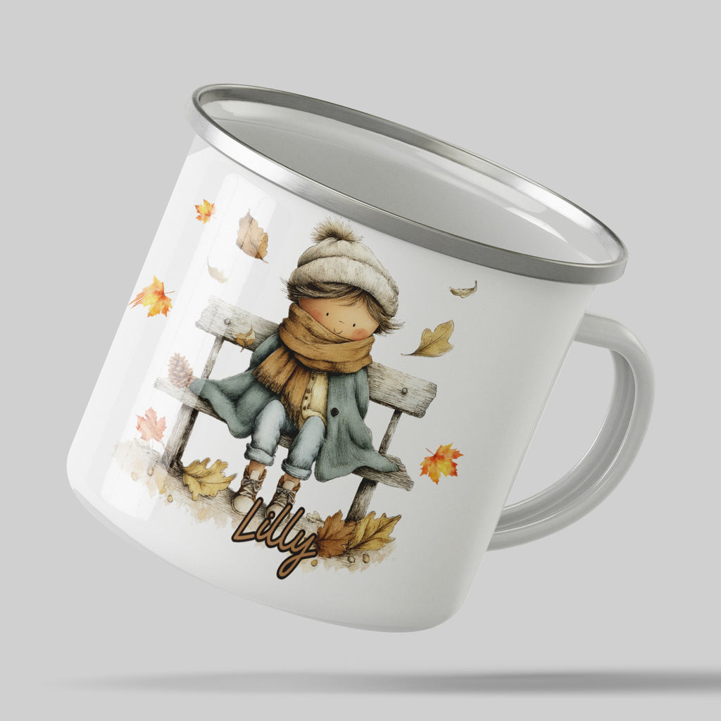 Cute Autumn Theme Character Illustration Mug product type