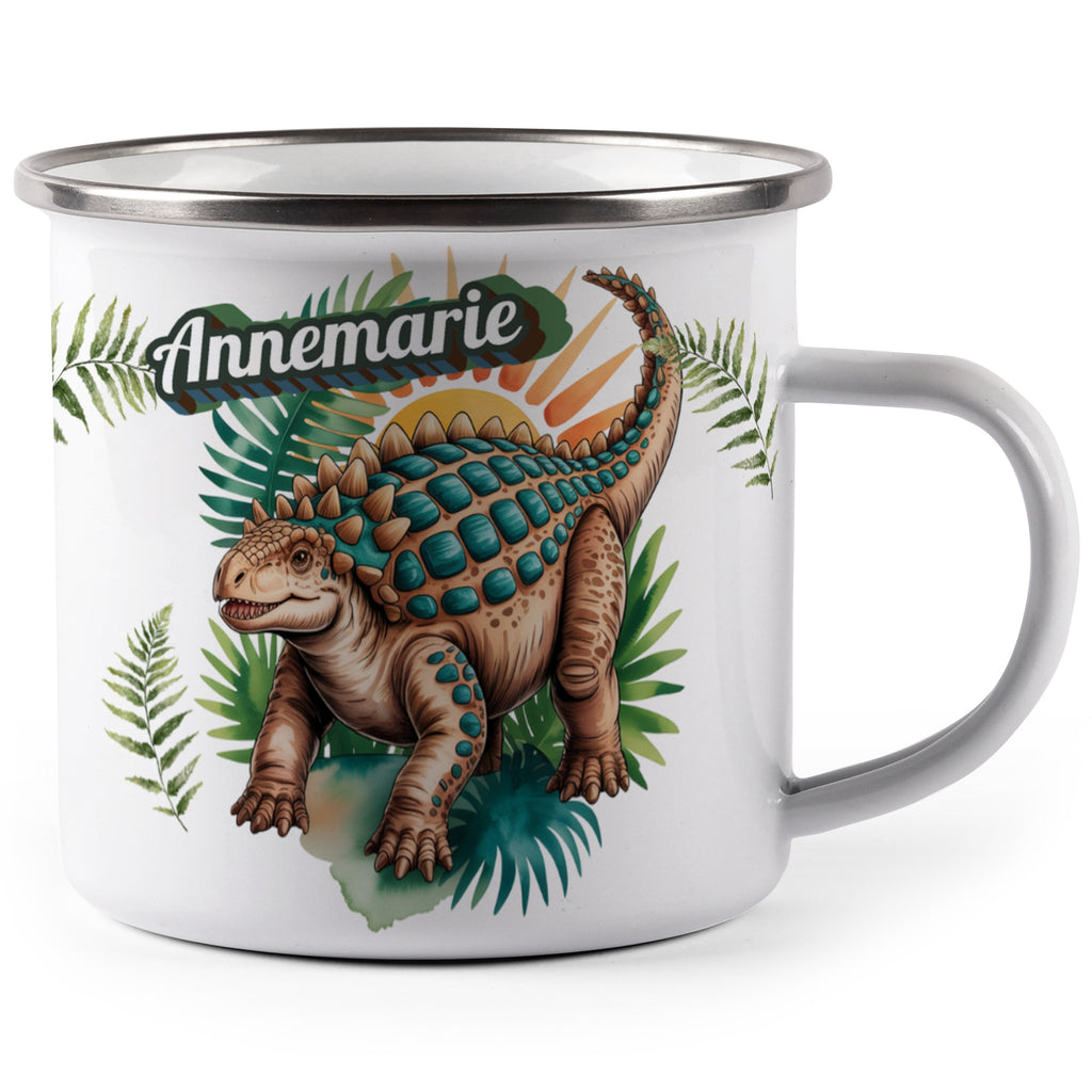 Personalized Dinosaur Theme Enamel Coffee Mug product type