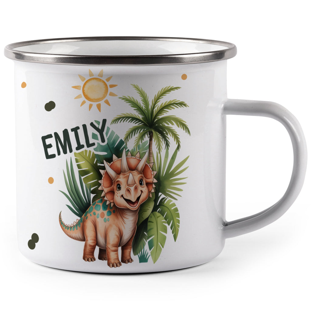 Personalized Dinosaur Camping Mug Adorable Triceratops product