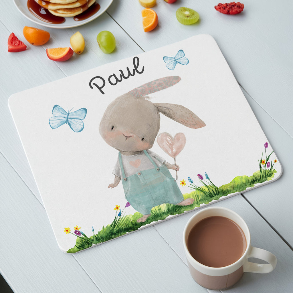 Personalized Bunny Child's Name Design Mousepad
