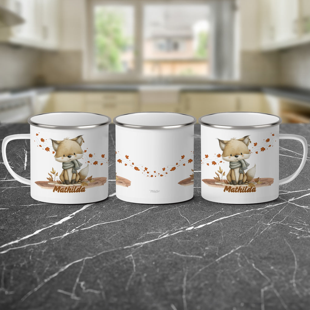 Cute Personalized Fox Design Mug for Coffee Tea Lovers product