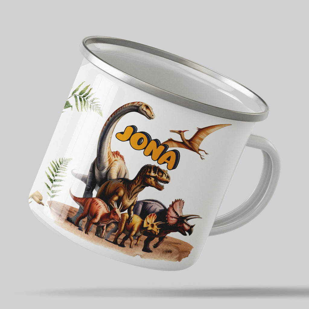 Personalized Dinosaur Themed Kids Name Mug product type