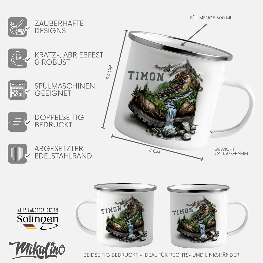 Enamel Mug with Detailed Nature Scene Design product type
