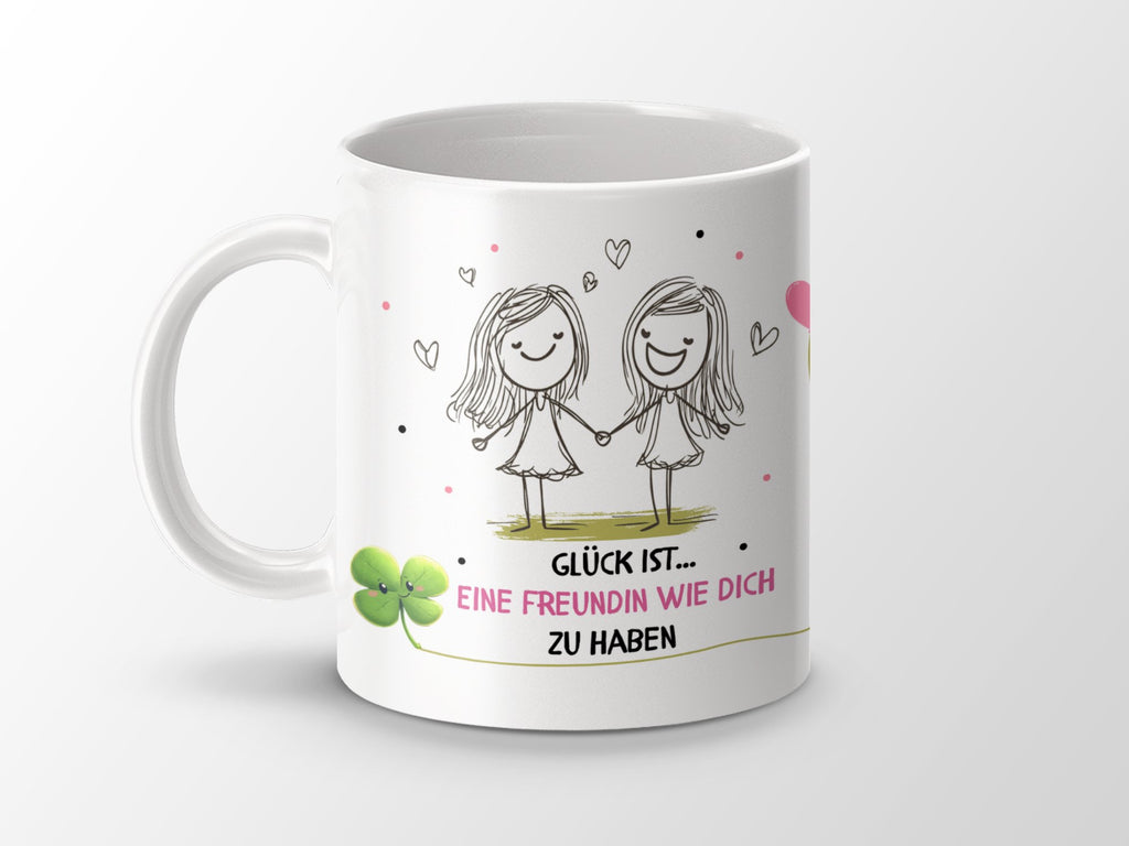 Keramik Tasse Glück Ist Eine Freundin Wie Dich Zu Haben - von Mikalino