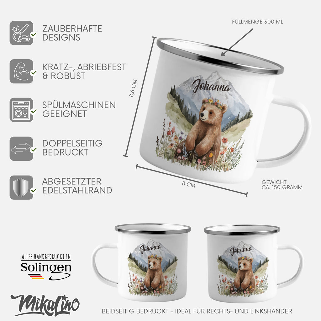 Custom Bear Print Mug with Scenic Mountain Design product