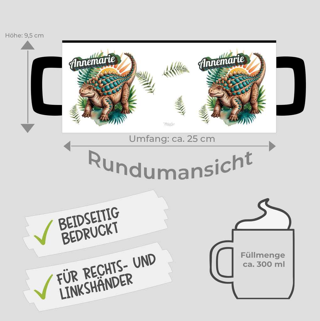 Dinosaur Illustration Custom Mug Product