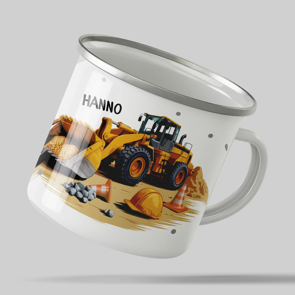 Excavator Construction Design Enamel Mug product type
