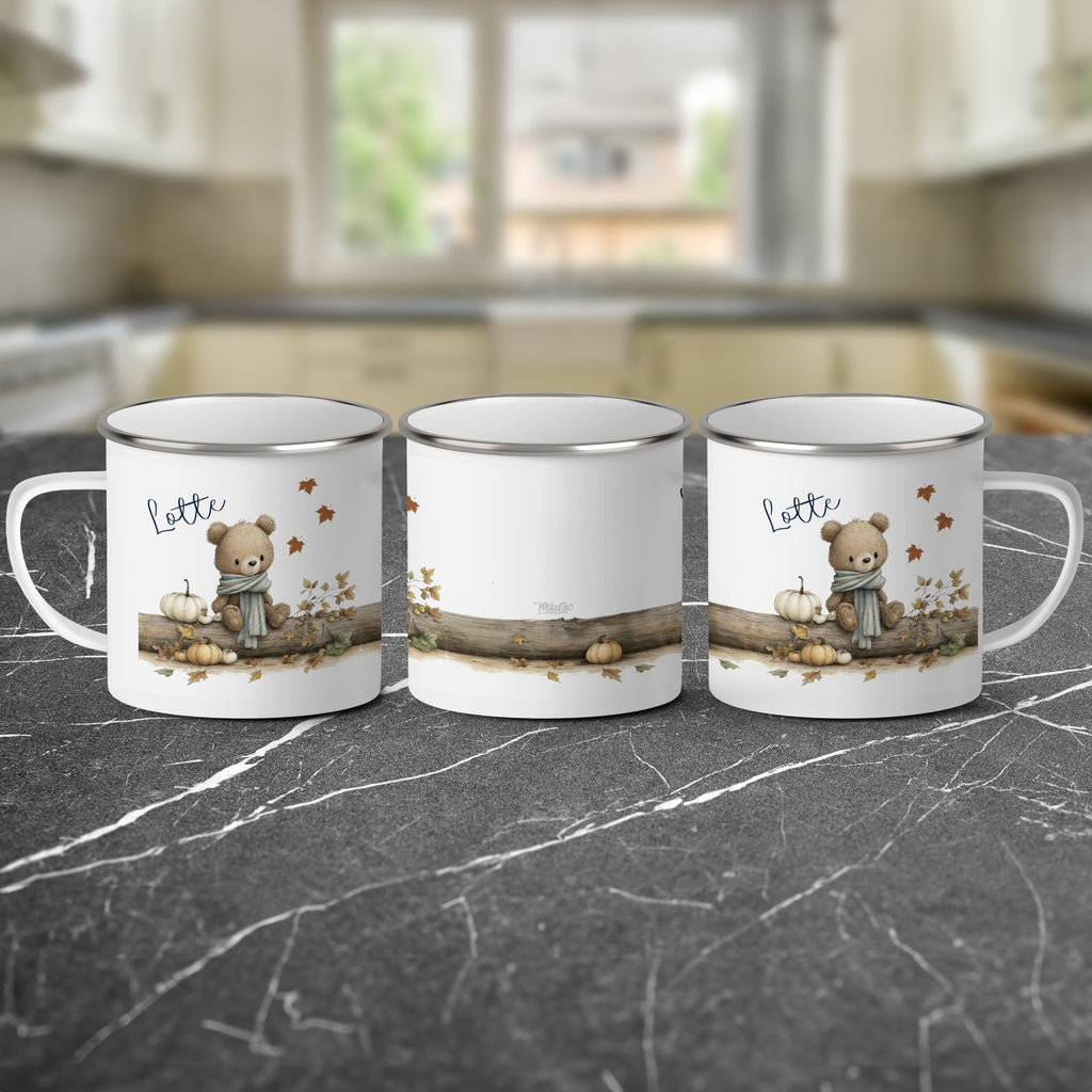 Adorable Bear with Pumpkin Pattern Mug product