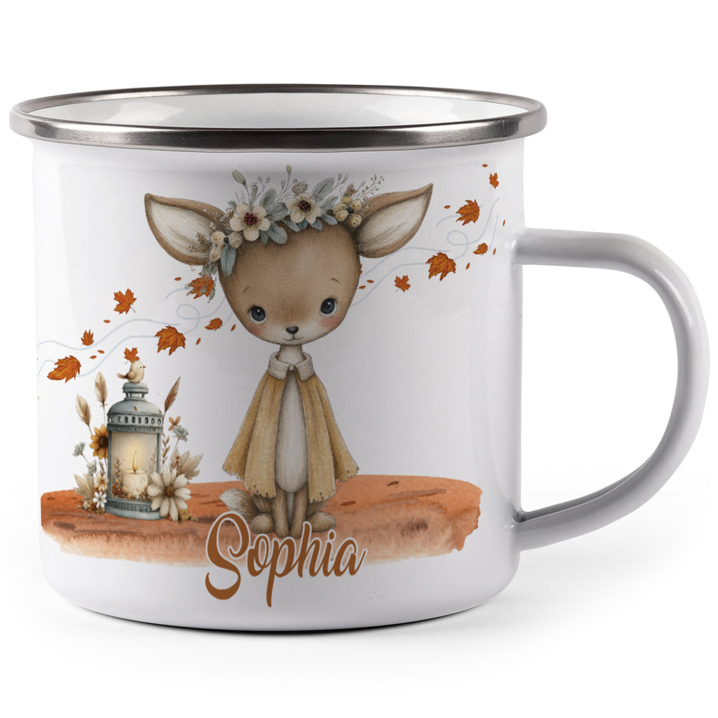 Cute Deer with Flower Crown Personalized Mug product type
