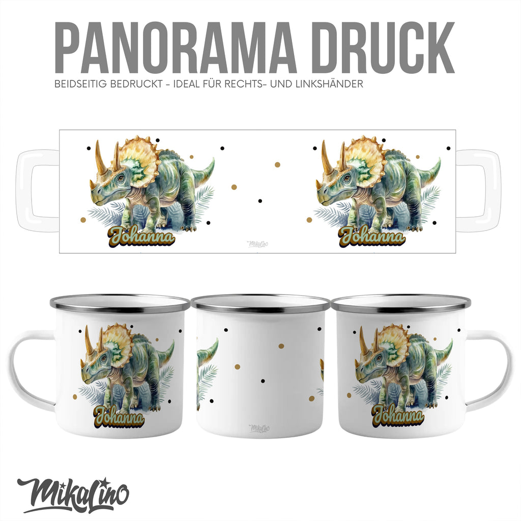 Personalized Rhinoceros Print Enamel Mug product