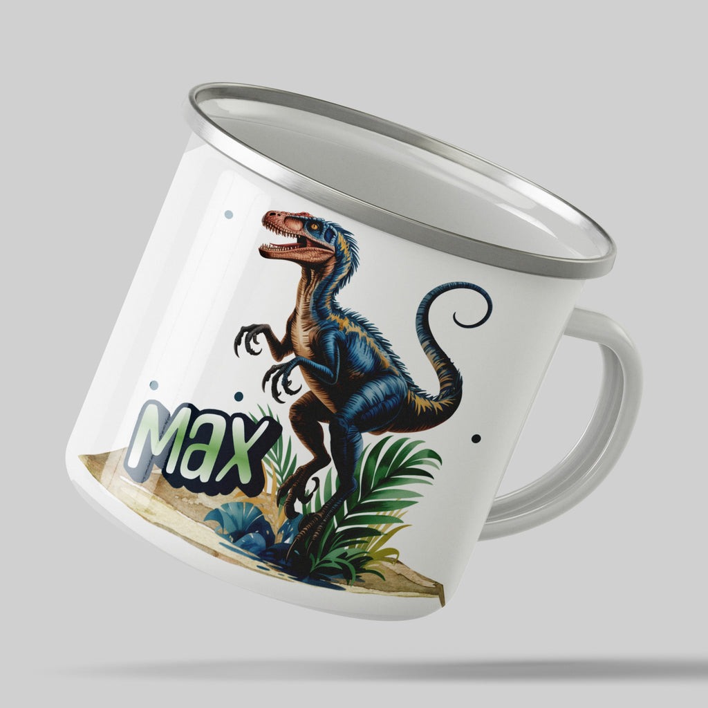 Personalized Dinosaur Print Metal Mug product