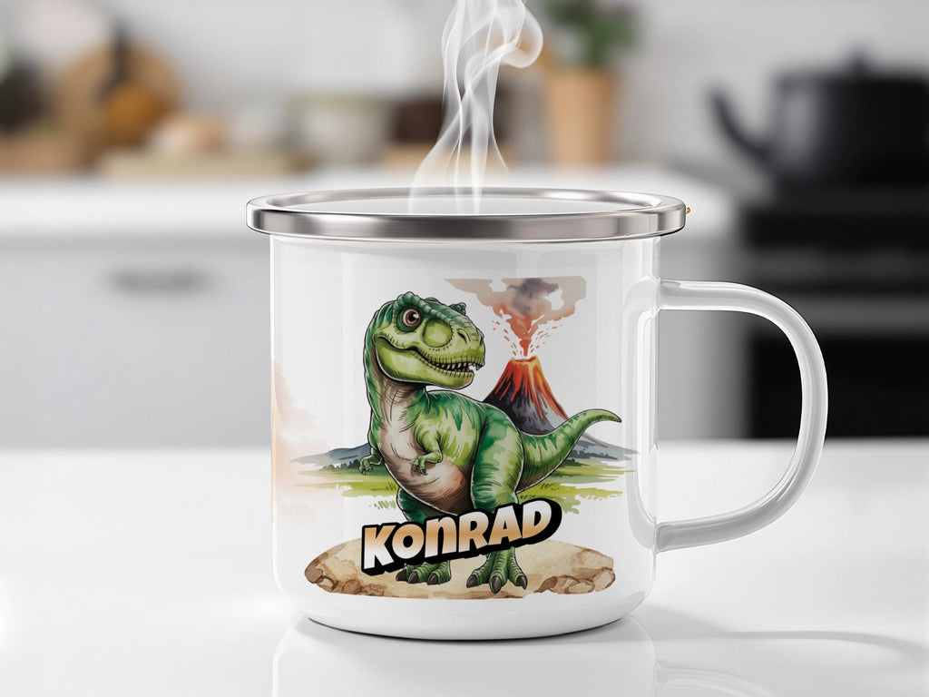 Personalized Dinosaur Illustration Camp Mug product