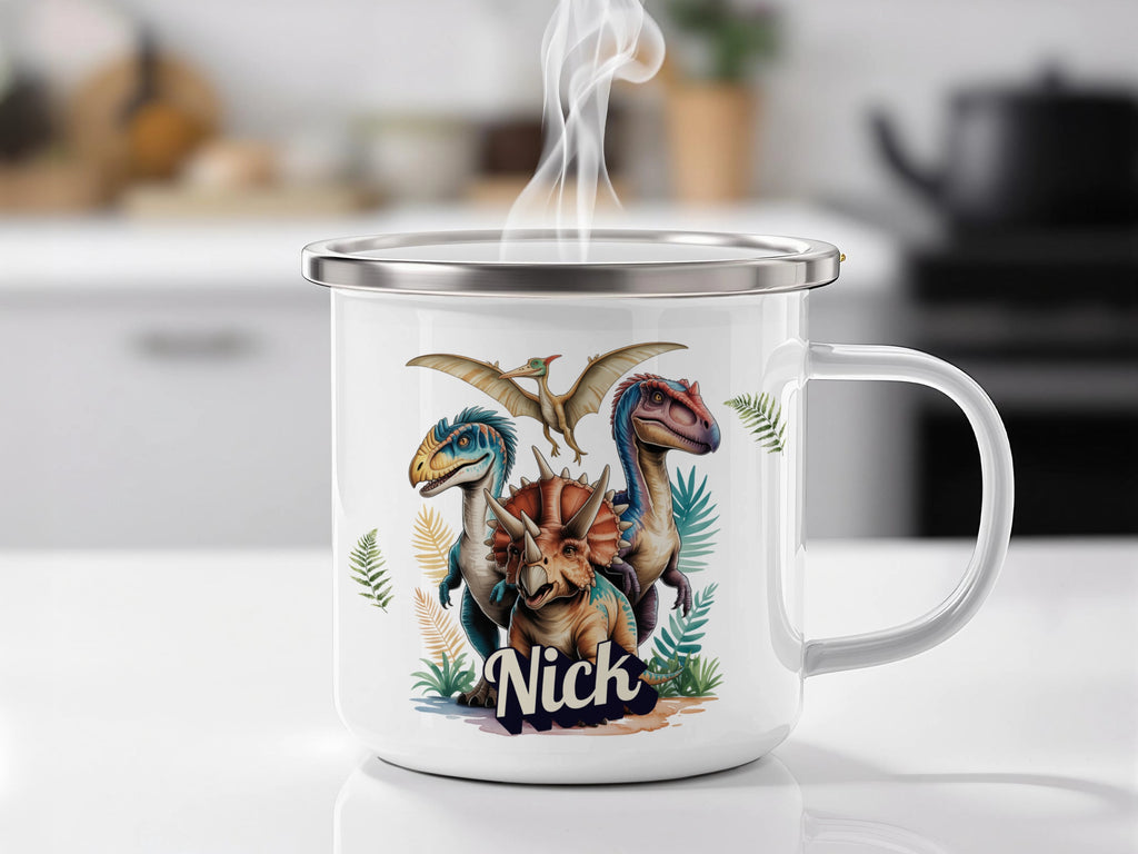 Personalized Dinosaur Mug Featuring Custom Name product type