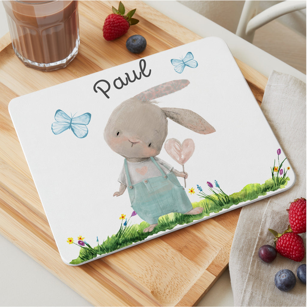 Personalized Bunny Placemat for Kids with Custom Name