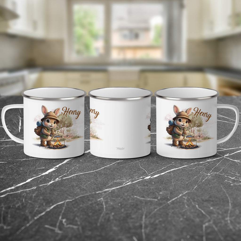 Adorable Rabbit Backpacking Design Ceramic Mug product