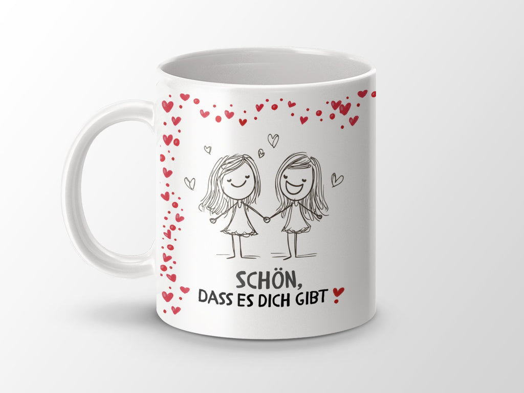 Keramik Tasse Schön dass es dich gibt - von Mikalino