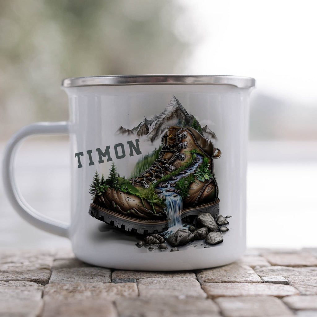 Nature Inspired Hiking Boot Design Mug product