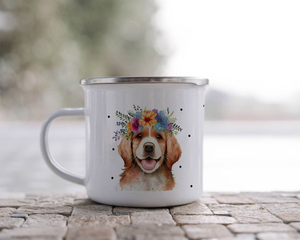 Emaille Tasse Berner Sennenhund - von Mikalino