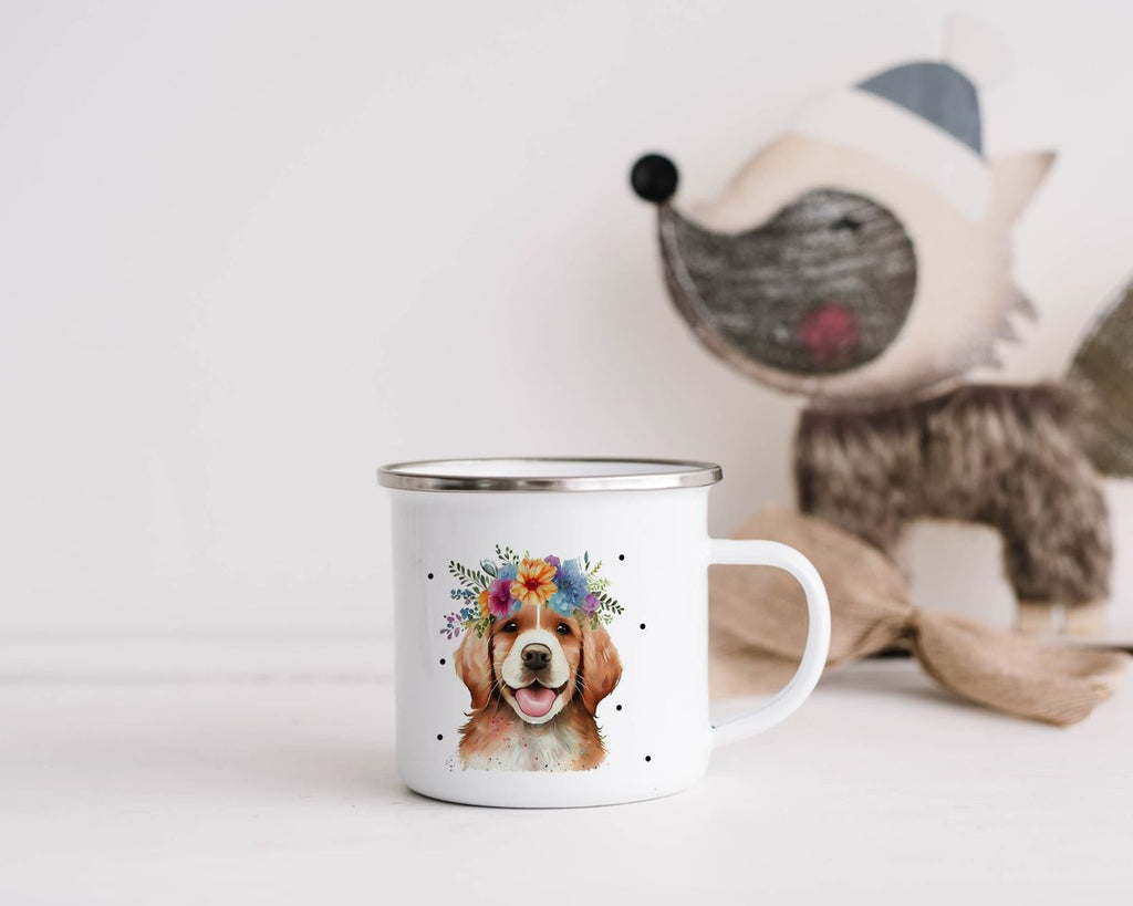 Emaille Tasse Berner Sennenhund - von Mikalino