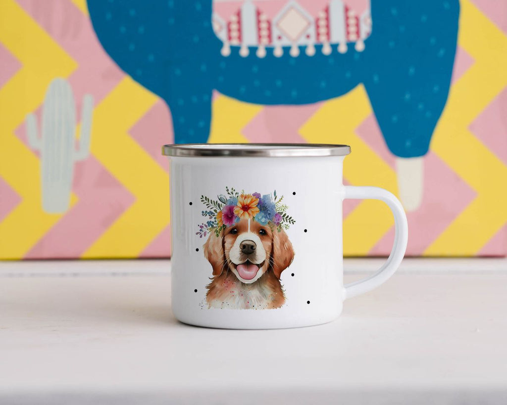 Emaille Tasse Berner Sennenhund - von Mikalino