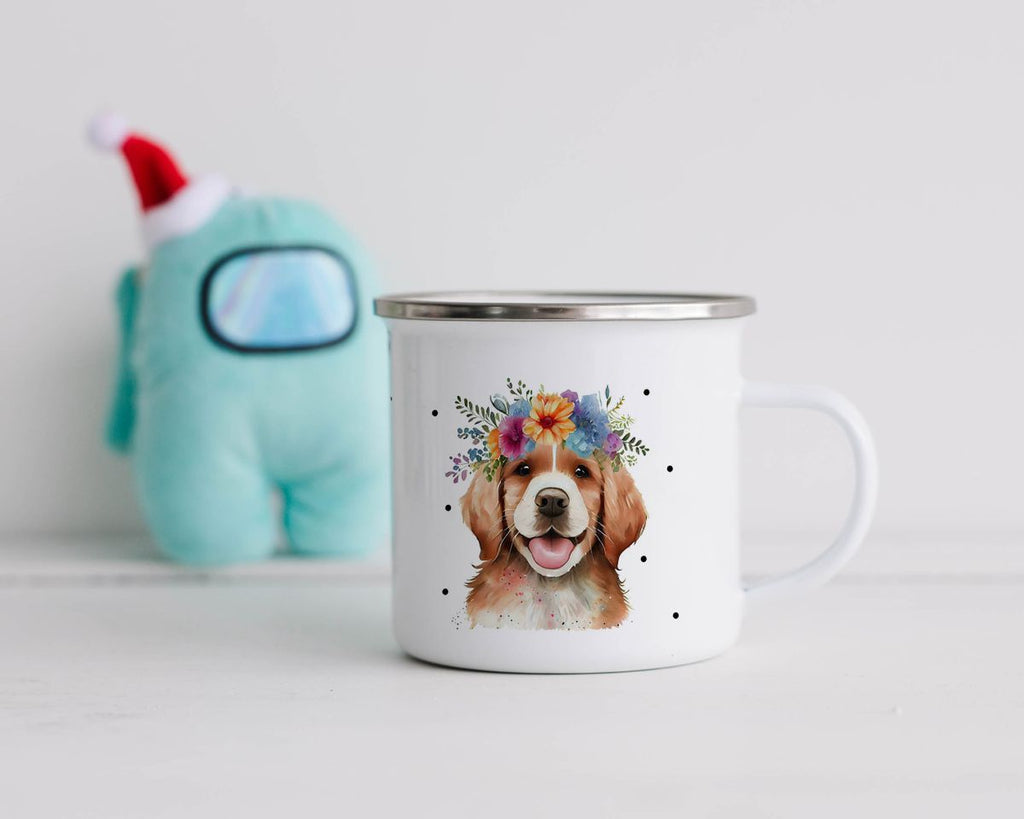 Emaille Tasse Berner Sennenhund - von Mikalino