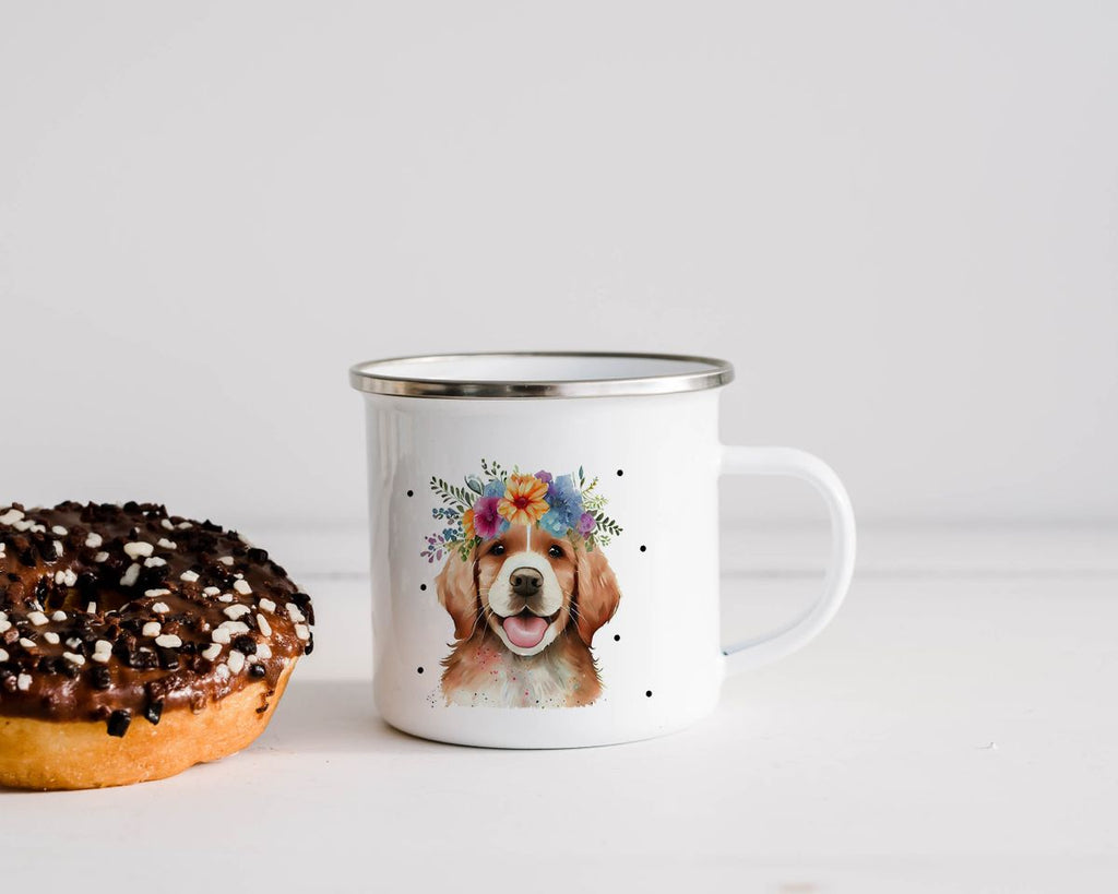 Emaille Tasse Berner Sennenhund - von Mikalino