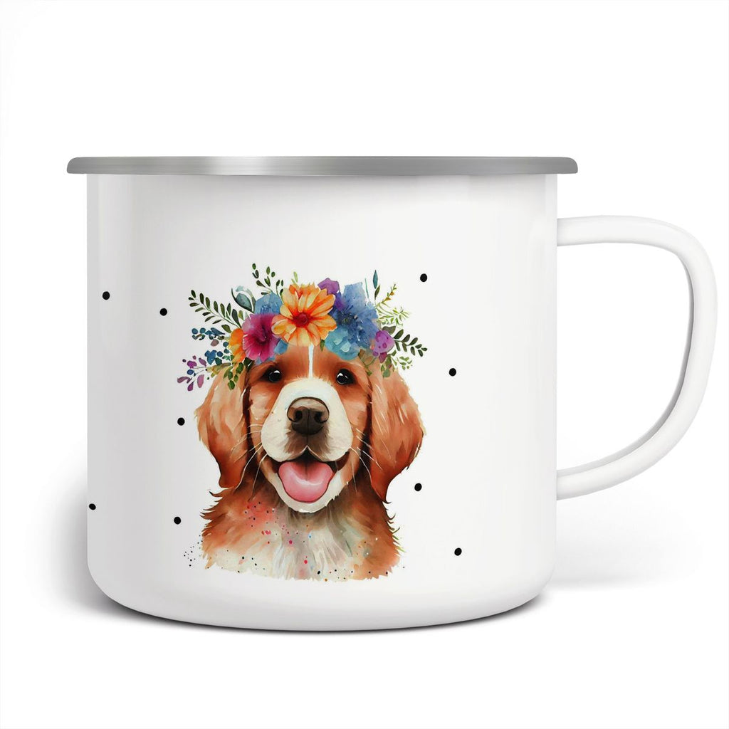 Emaille Tasse Berner Sennenhund - von Mikalino