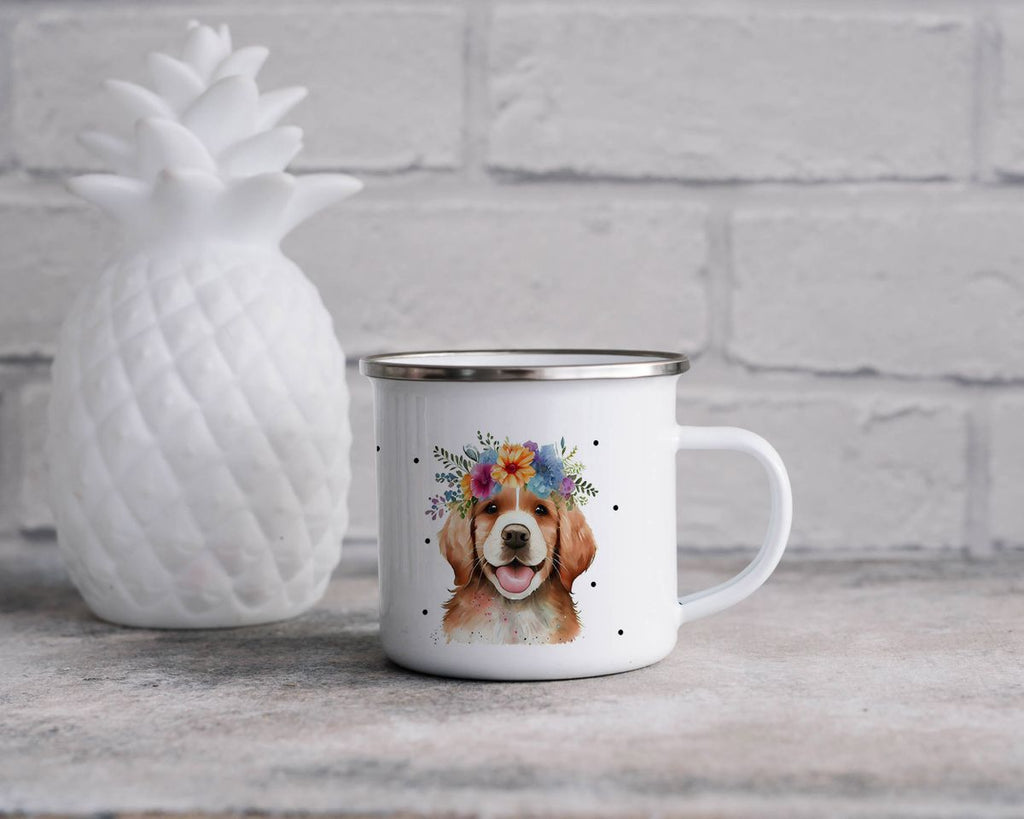 Emaille Tasse Berner Sennenhund - von Mikalino