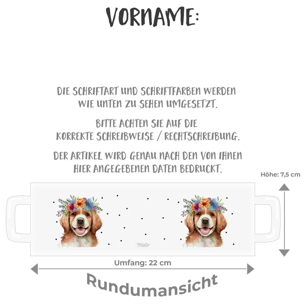 Emaille Tasse Berner Sennenhund - von Mikalino