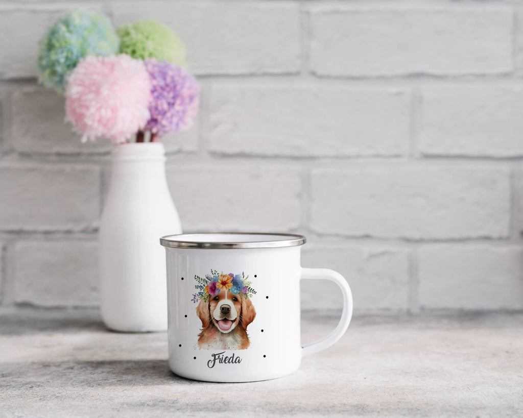 Emaille Tasse Berner Sennenhund - von Mikalino