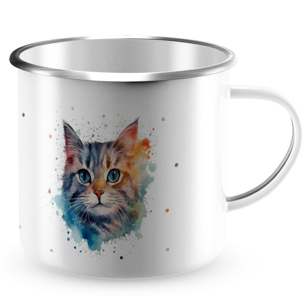 Emaille Tasse Katze - von Mikalino