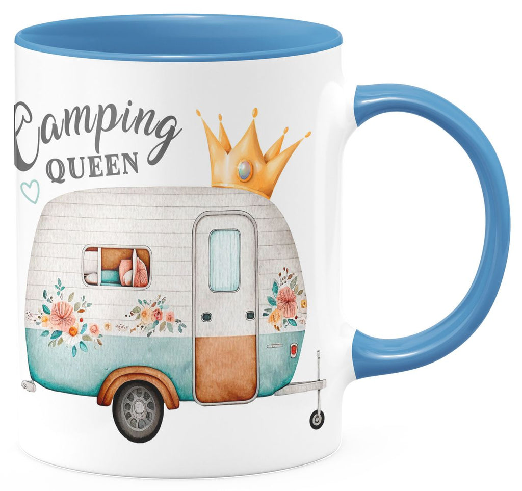 Keramik Tasse Camping Queen Wohnwagen - von Mikalino