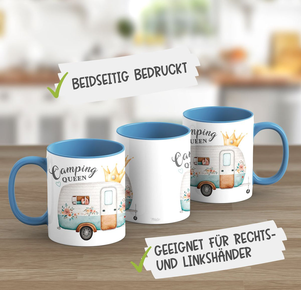 Keramik Tasse Camping Queen Wohnwagen - von Mikalino