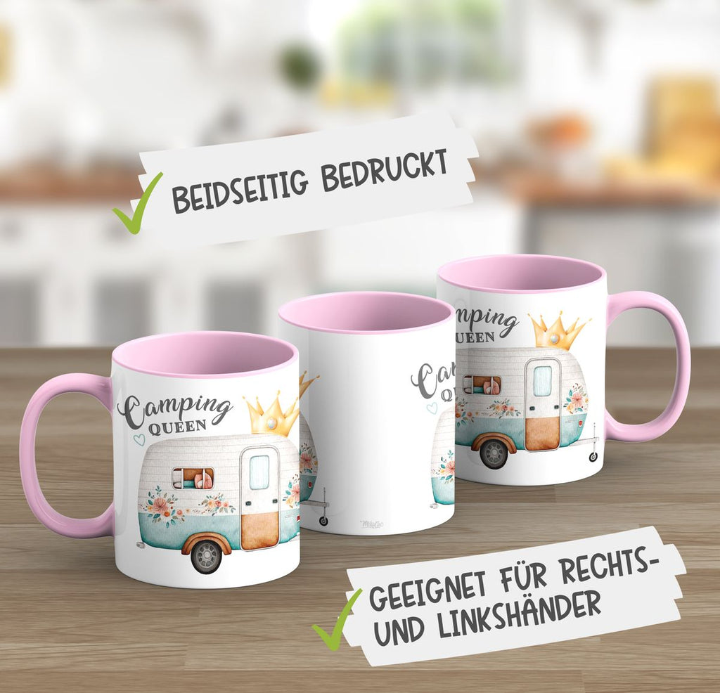 Keramik Tasse Camping Queen Wohnwagen - von Mikalino