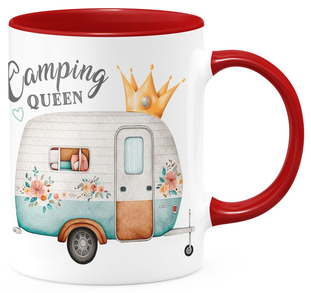 Keramik Tasse Camping Queen Wohnwagen - von Mikalino