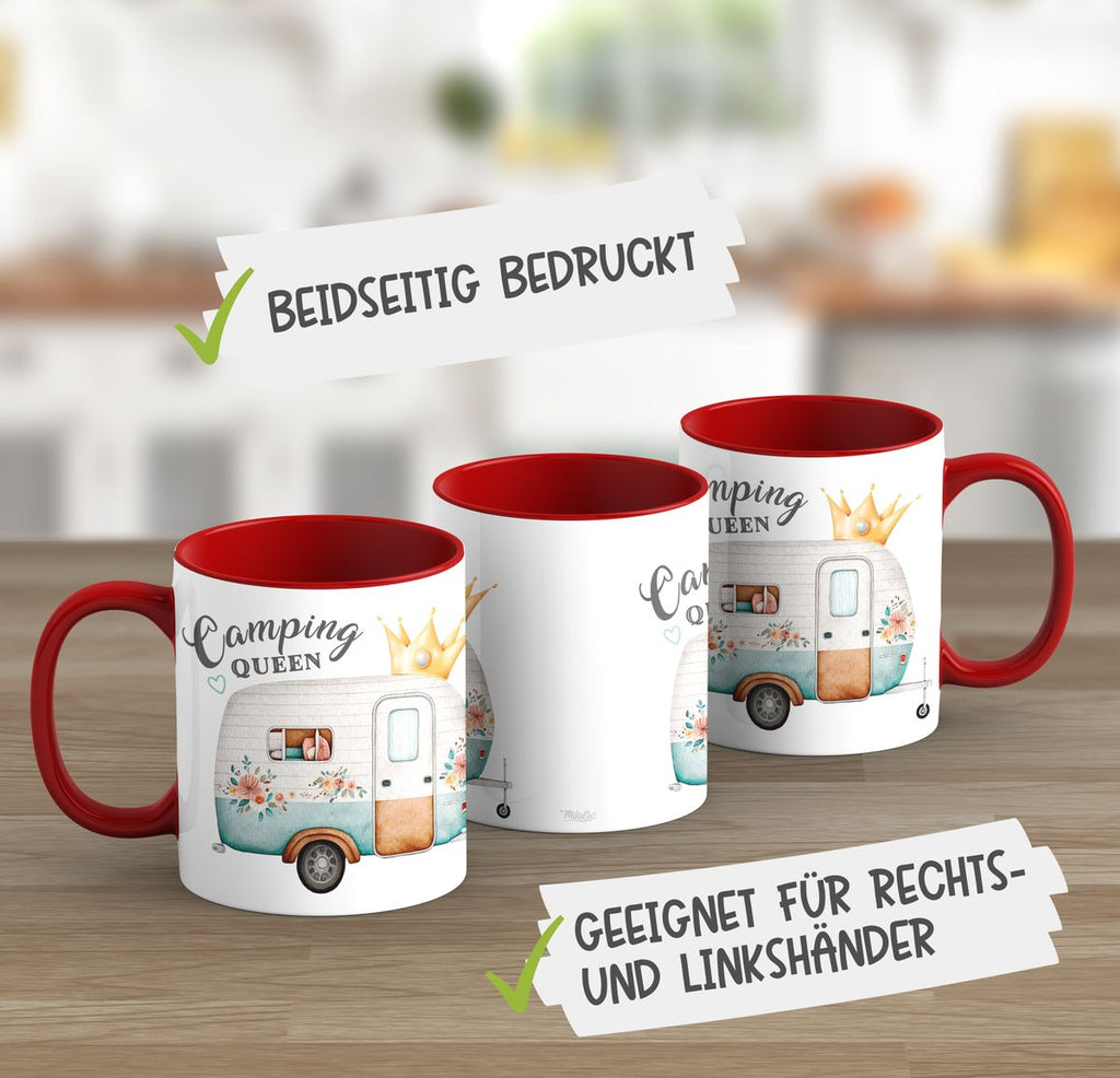 Keramik Tasse Camping Queen Wohnwagen - von Mikalino