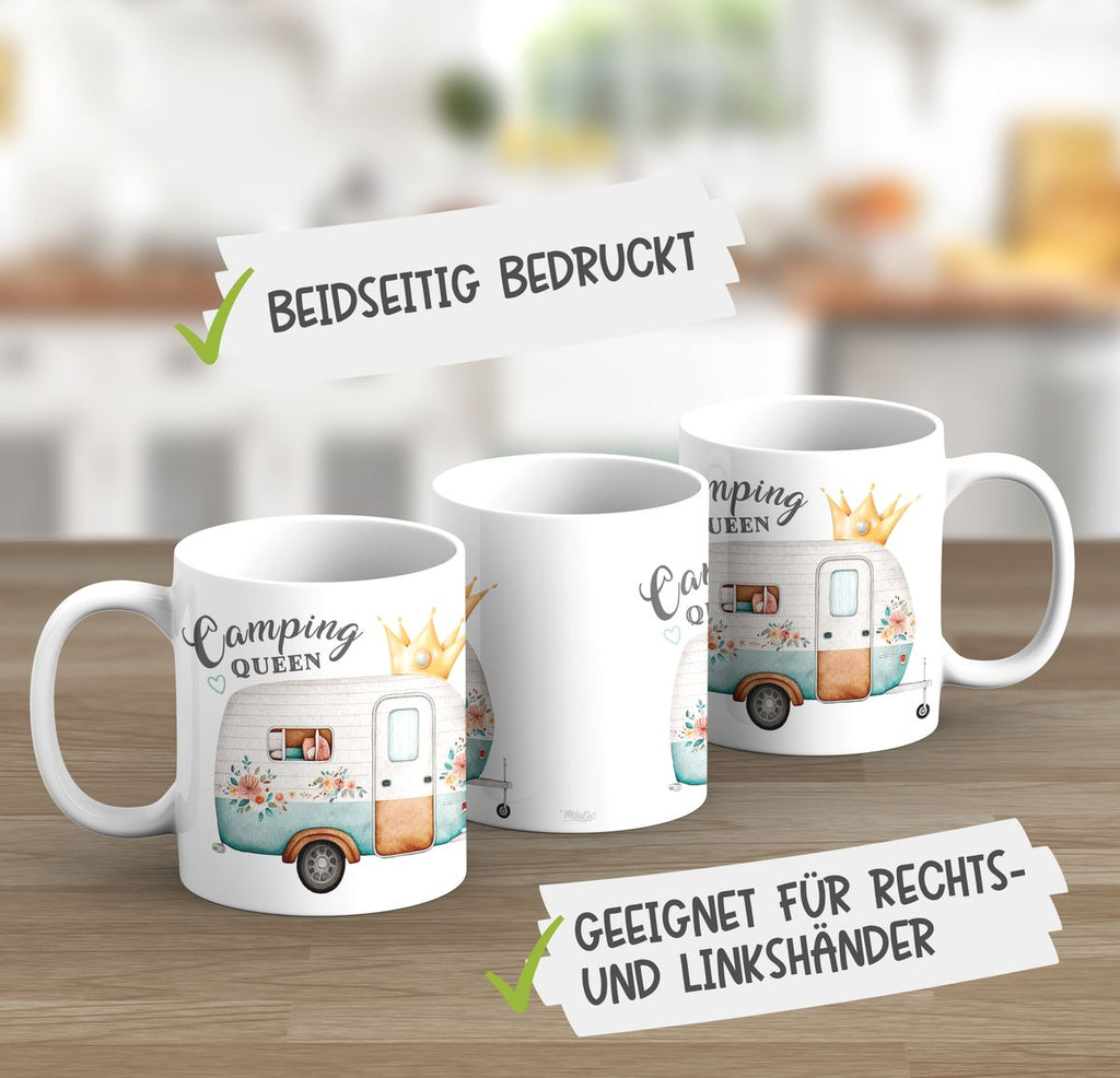 Keramik Tasse Camping Queen Wohnwagen - von Mikalino