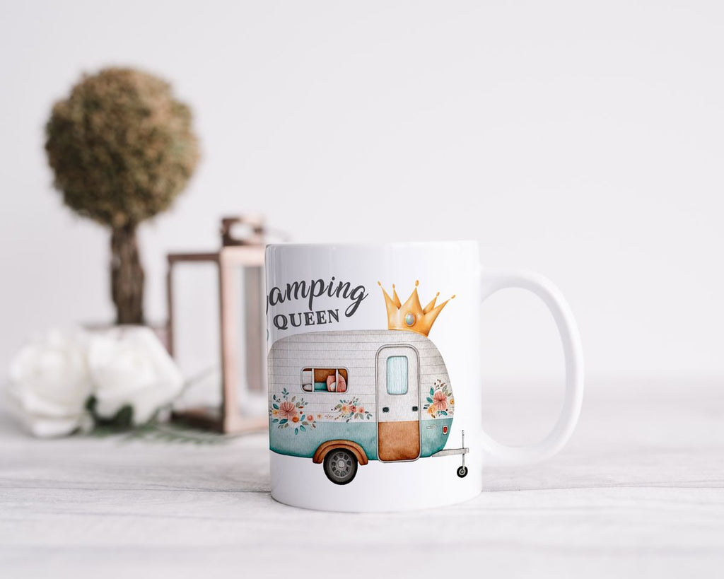 Keramik Tasse Camping Queen Wohnwagen - von Mikalino