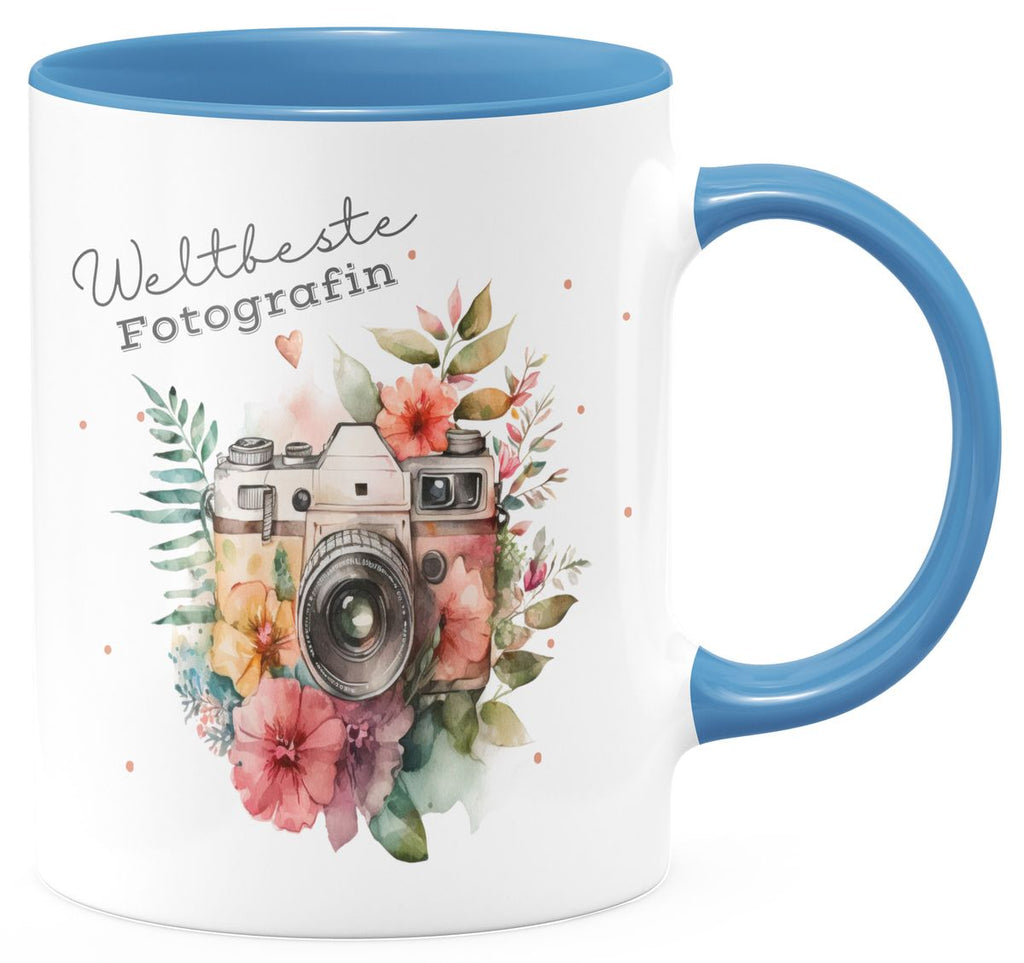 Keramik Tasse Weltbeste Fotografin - von Mikalino