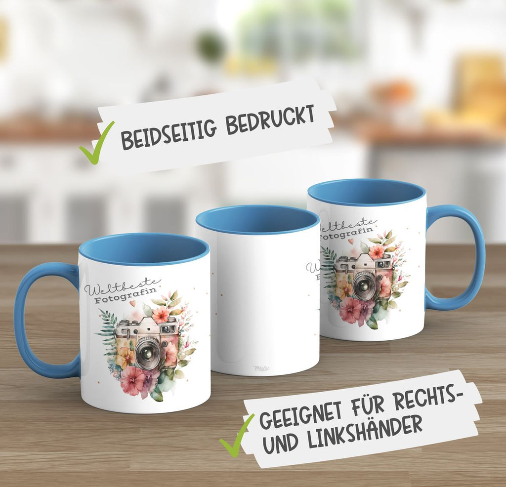 Keramik Tasse Weltbeste Fotografin - von Mikalino