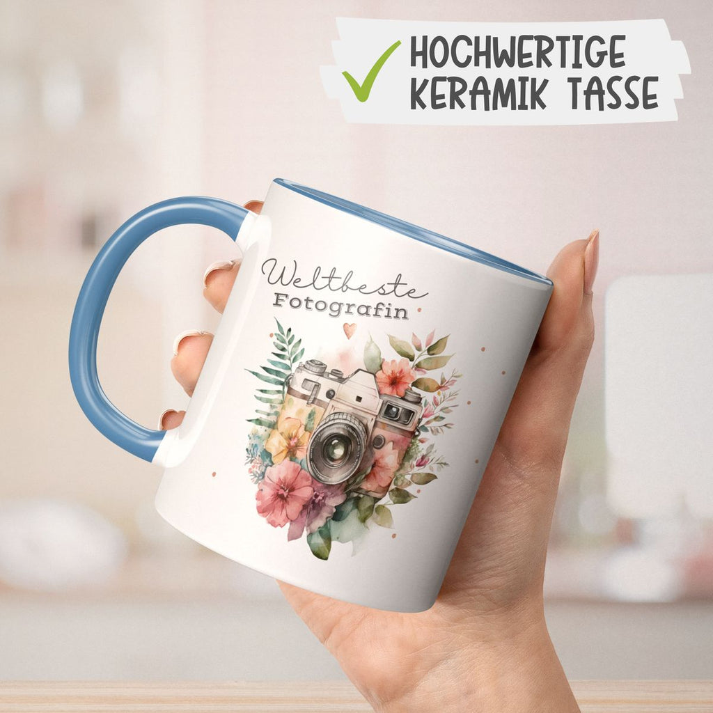 Keramik Tasse Weltbeste Fotografin - von Mikalino