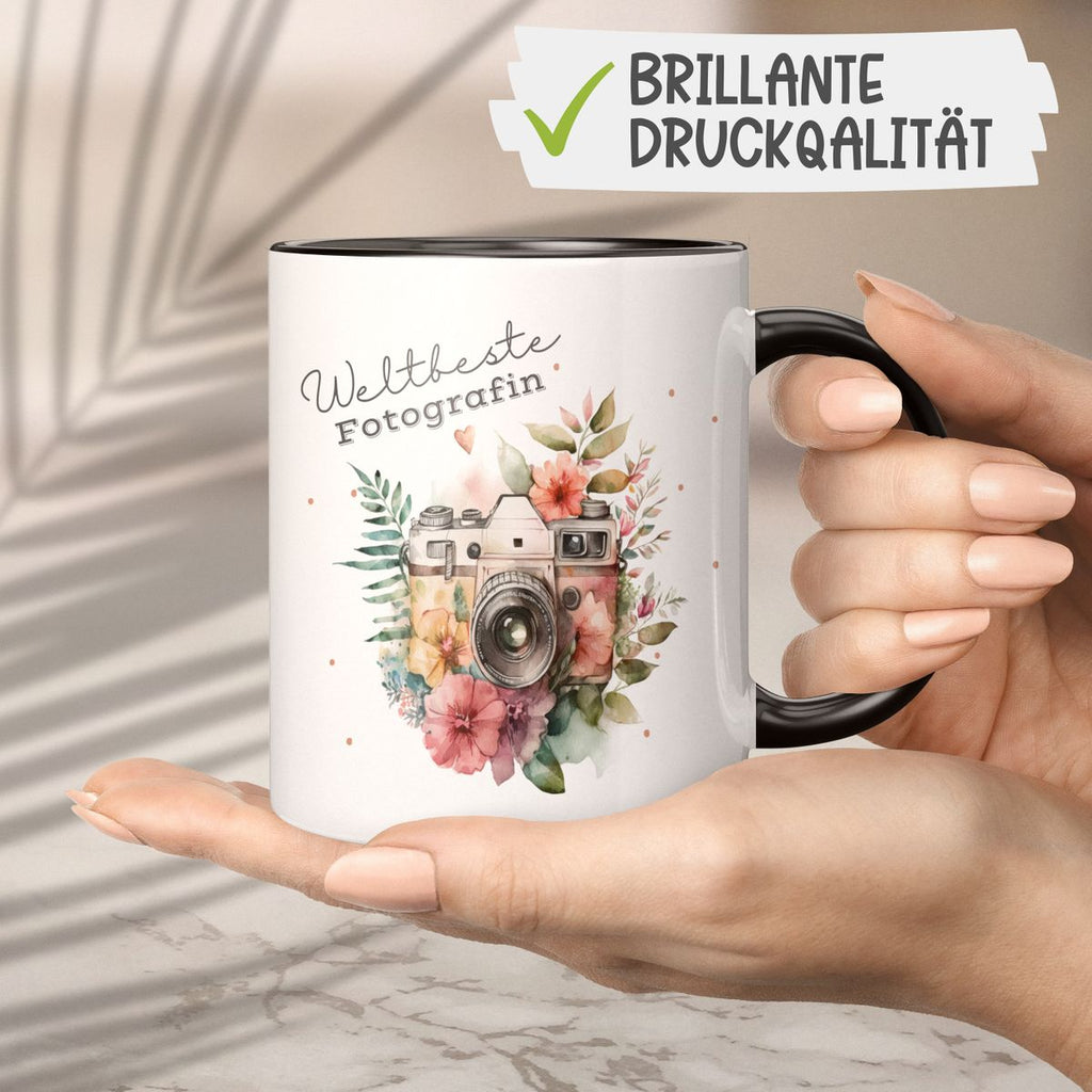 Keramik Tasse Weltbeste Fotografin - von Mikalino