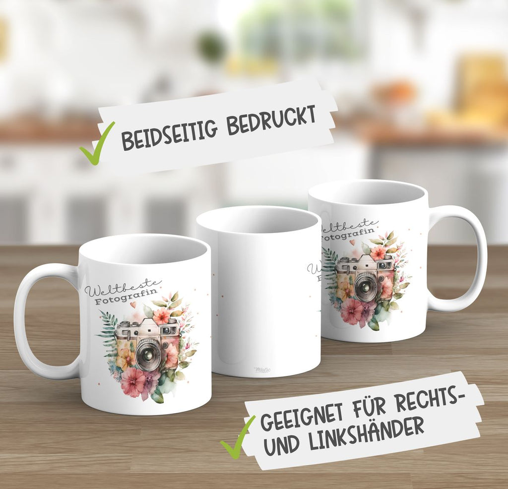 Keramik Tasse Weltbeste Fotografin - von Mikalino