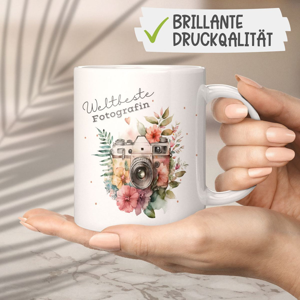 Keramik Tasse Weltbeste Fotografin - von Mikalino