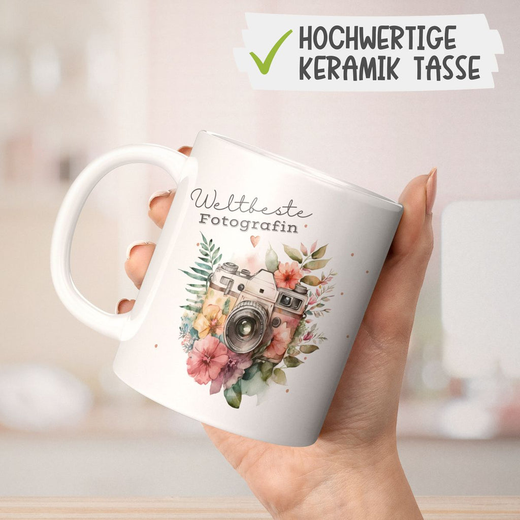 Keramik Tasse Weltbeste Fotografin - von Mikalino