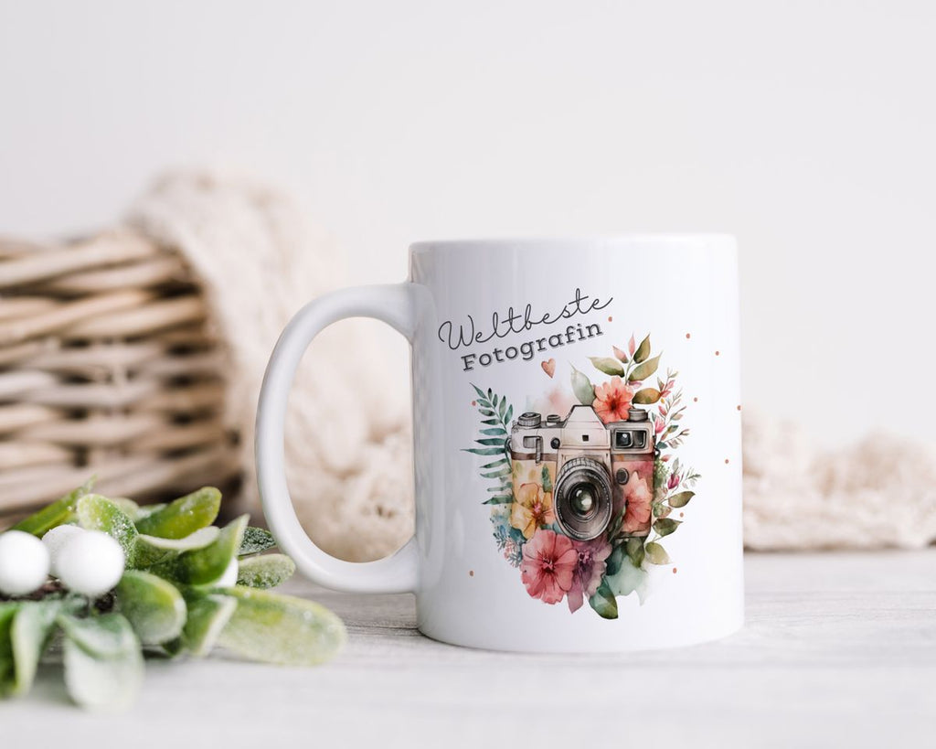 Keramik Tasse Weltbeste Fotografin - von Mikalino